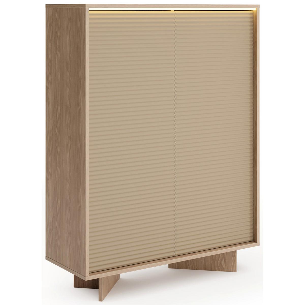 HIGHBOARD Semi 103 cm - Beige/Cappuccino, Holzwerkstoff (103.9/138.4/40cm) - Selsey