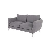 2-SITZER-SOFA Elou Grau Microfaser - Chromfarben/Grau, Holz/Textil (172/87/92cm) - S-Style Möbel