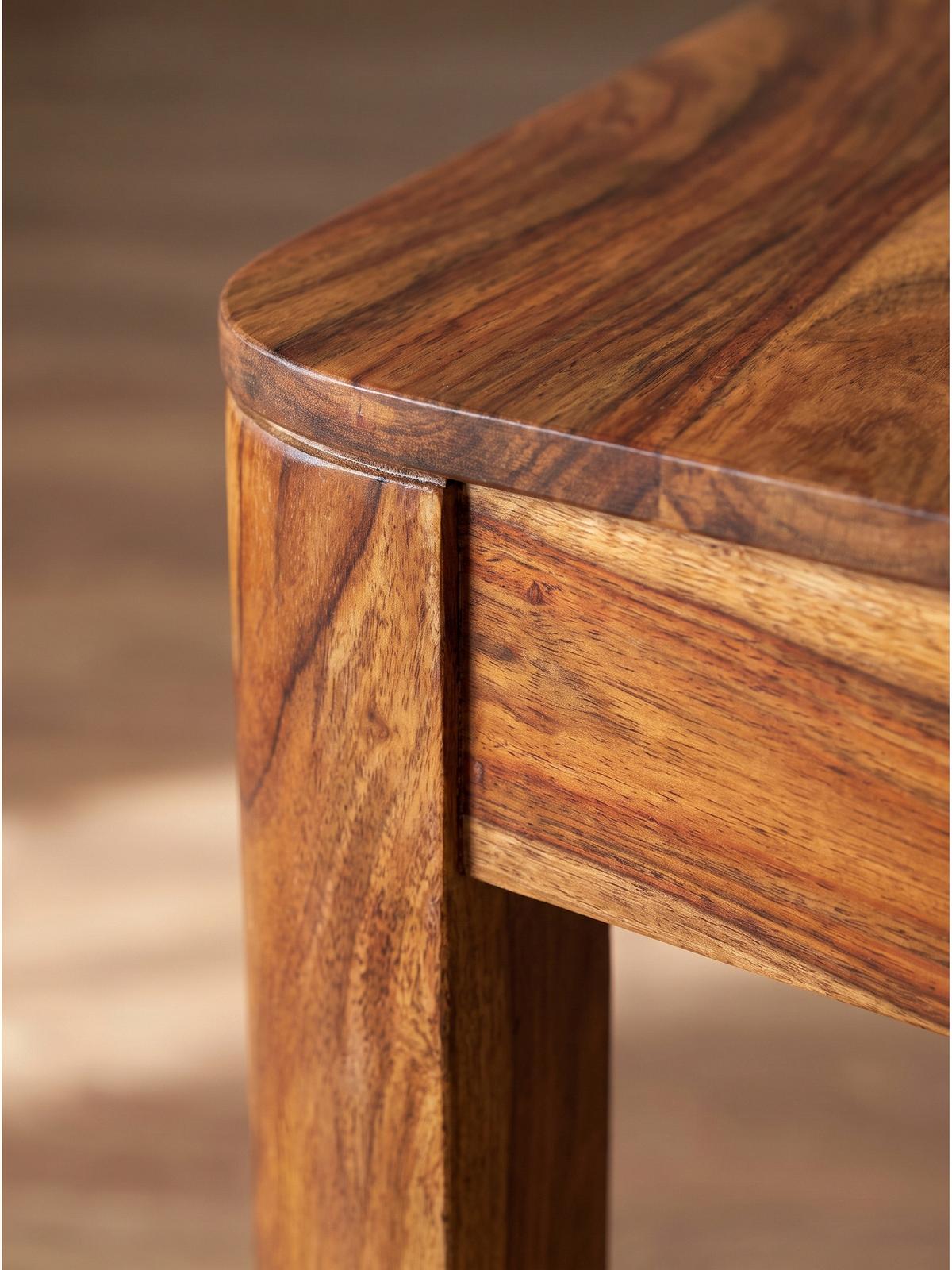 ESSTISCH CHARENTE, Dunkles Massivholz, handgefertigt, 120 x 60 x 76 cm - Braun, Holz (60/120/76cm) - KADIMA DESIGN