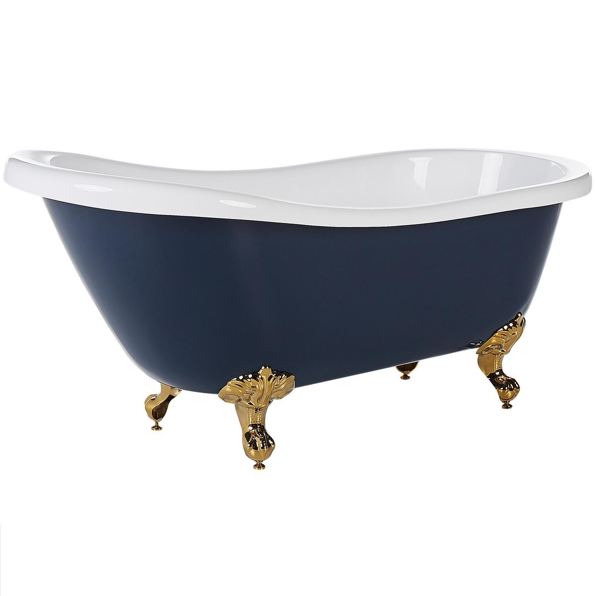 BADEWANNE FREISTEHEND 76x170x76 cm blau Cayman - Blau, Kunststoff (76/70/170cm) - Beliani