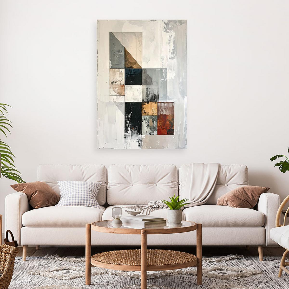 LEINWANDBILD Abstraktion 40x60cm - Grau, Textil (40/60cm) - Feeby