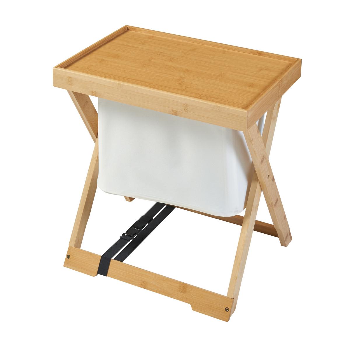 CAMPINGTISCH Hattfjelldal - Naturfarben, Naturmaterialen (32/48/53cm) - [en.casa]
