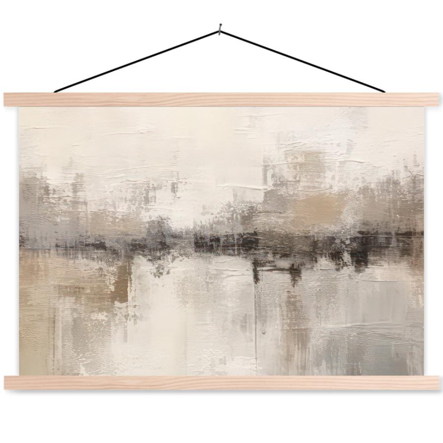 POSTER MIT MAGNETLEISTEN Moderne Kunst - Abstrakt - Beige Wandbilder 60x40 cm - Beige, Textil (60/40/0.15cm) - MuchoWow