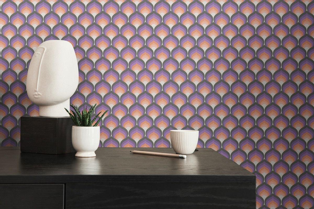 VLIESTAPETE Lila 53/850 cm - Lila, Textil (53/1cm) - KUNSTLOFT