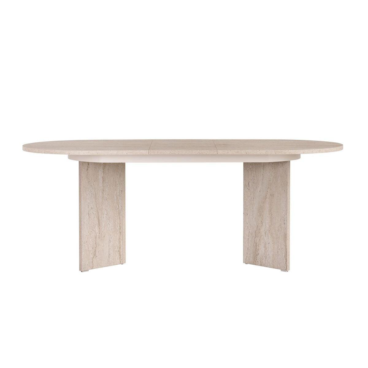ESSTISCH ausziehbar LOU für 6-8 Personen 160-200/90/75 cm - Beige, Holzwerkstoff (95/90/75cm) - Calicosy
