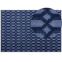KURZFLOR-TEPPICH Cizre 230/160 cm - Blau, Naturmaterialien (160/230cm) - Beliani