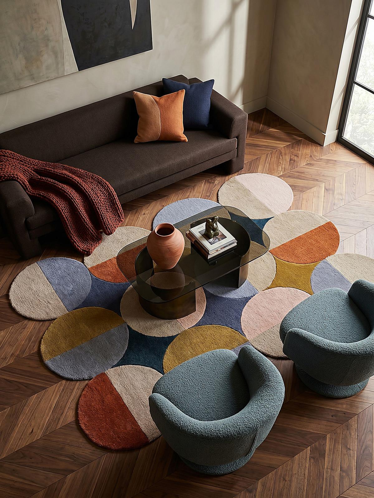 WOLLTEPPICH HALLEIN, mit Wellenmuster, Bunt, 200 x 290 cm - Multicolor, Textil (290/200cm) - KADIMA DESIGN
