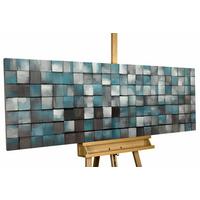 HOLZBILD Blau 144/44 cm - Blau, Holz (7.8/44cm) - KUNSTLOFT