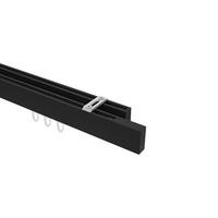 GARDINENSTANGE INNENLAUF Smartline Lox 140 cm, 2-läufig, 14x35 mm Schwarz - Schwarz, Metall (140cm) - INTERDECO