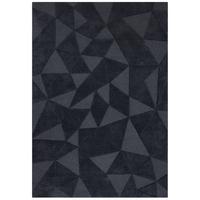 WOLLTEPPICH DEBEN, geometrisch, Anthrazit, 200 x 290 cm - Anthrazit, Textil (290/200cm) - KADIMA DESIGN