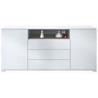 SIDEBOARD Skadu Grau Hochglanz - Grau, Holzwerkstoff (166.5/75.5/35cm) - Vladon