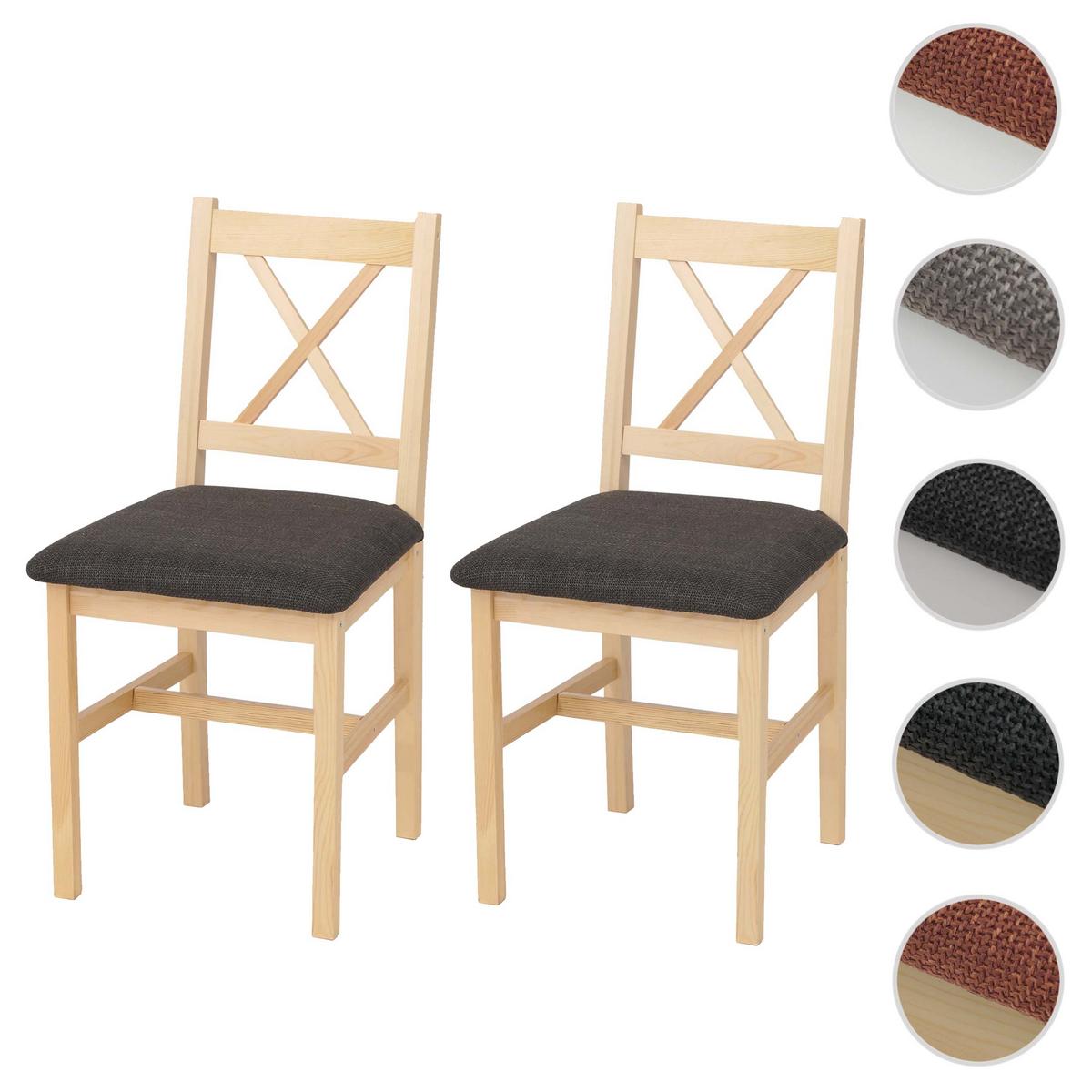 ESSZIMMERSTUHL Braun, Schwarz 2er-Set - Schwarz/Braun, Holz (43/85/44cm) - MCW