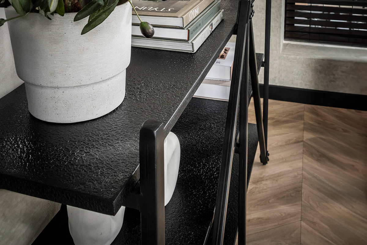 WANDREGAL PEARA Schwarz Holz - Schwarz, Holz (130/85/35cm) - KAWOLA