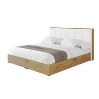 POLSTERBETT mit Bettkasten und Lattenrost, Bett mit Matratze H3/H4 - ENZO7 180x200 - Weiß Hochglanz, Holzwerkstoff/Textil (180/200cm) - ALTDECOR