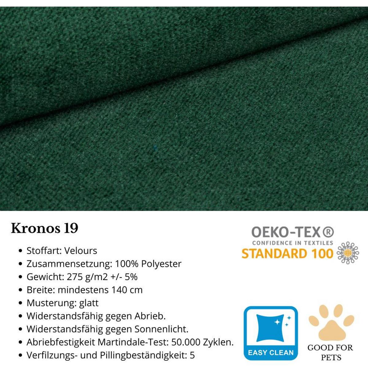 CHESTERFIELD-SESSEL Falco grün mit Holzbeinen - Wengefarben/Grün, Holz/Textil (82/102/92cm) - Beautysofa
