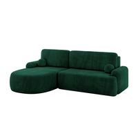 ECKSOFA mit Schlaffunktion und Bettkasten LIRA-L - 264x172x89 Grün - Grün, Holzwerkstoff/Textil (264/172cm) - ALTDECOR