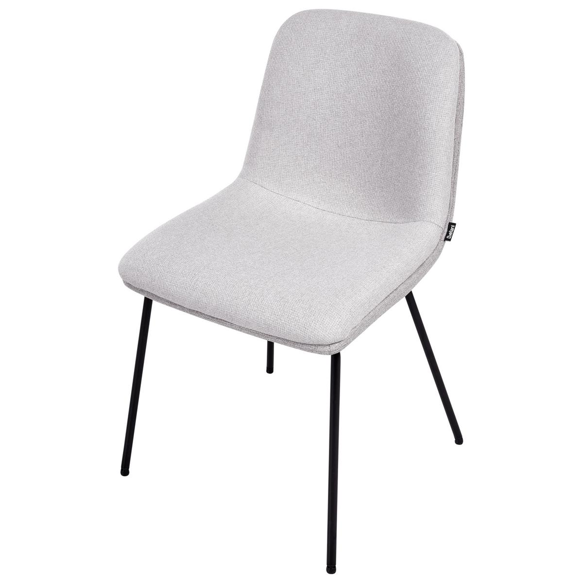 ESSZIMMERSTUHL 2er-Set Hellgrau Lorida - Hellgrau, Textil (46/81/55cm) - Beliani