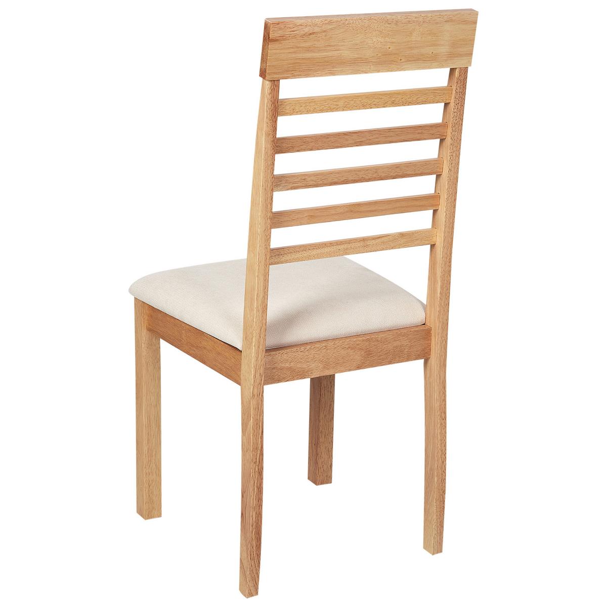 ESSZIMMERSTUHL 2er-Set Heller Holzfarbton Ortley - Hellbraun/Beige, Holz (40/96/51cm) - Beliani