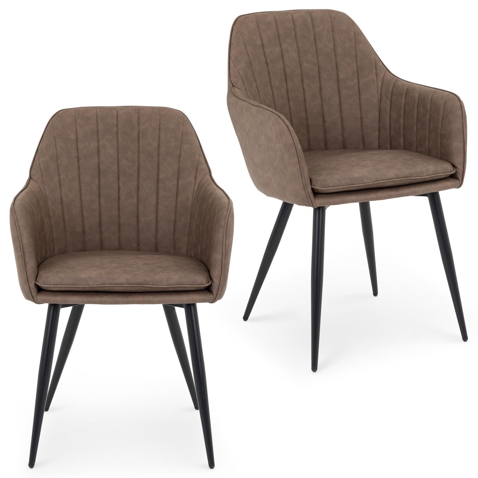 ESSZIMMERSTÜHLE ETTA 2er-Set braun - Braun, Textil (57/85/58cm) - IDIMEX