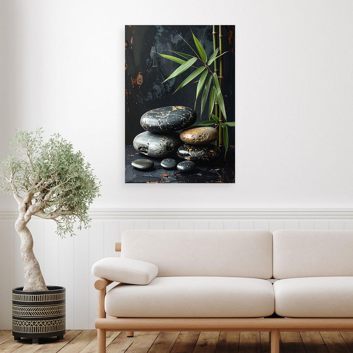 LEINWANDBILD Zen und Orientalisch 40x60cm - Schwarz, Textil (40/60cm) - Feeby