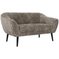2-SITZER-SOFA PIRS - Hellbraun Cord - Schwarze Beine - Hellbraun/Schwarz, Holzwerkstoff/Textil (140/75/74cm) - MKS