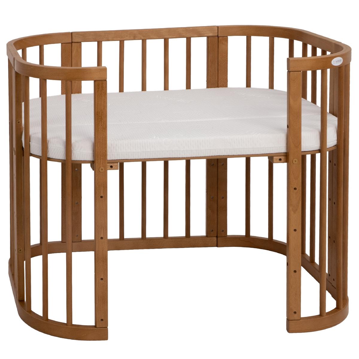 BABYBETT VINTAGE, 5in1 mit Matratze - Braun, Holz (65.5/92cm) - waldin