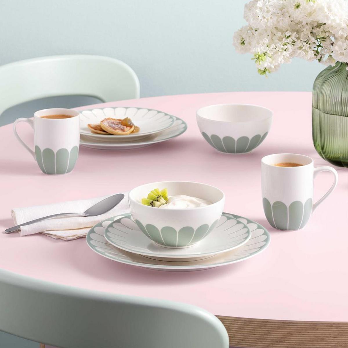TAFELSERVICE Fleur Couleur Vert 12-tlg. - Grün, Keramik (24/5.1/24cm) - Villeroy & Boch