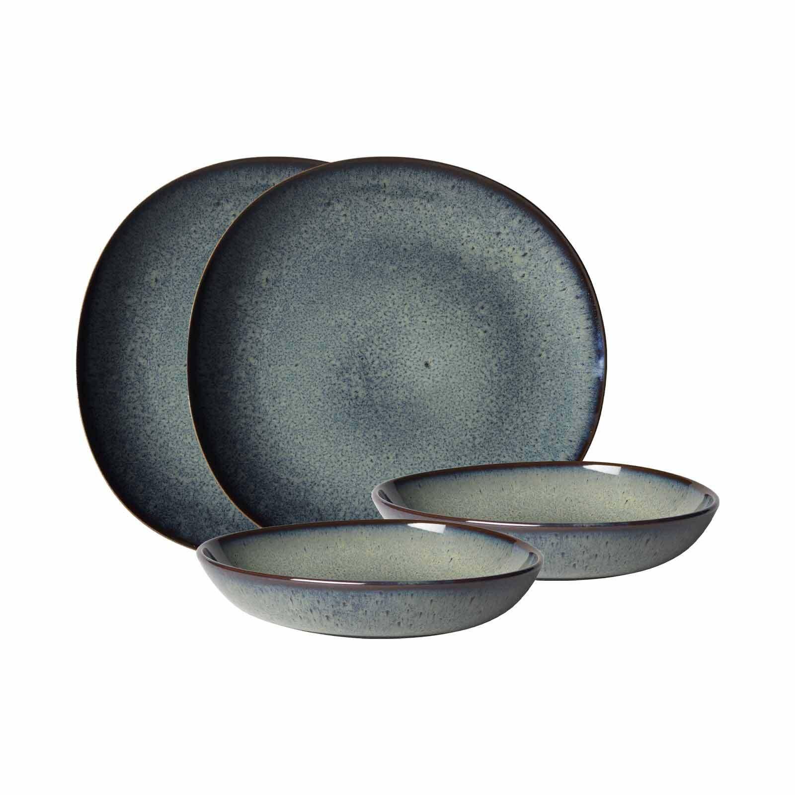 TAFEL-SET Lave Gris 4-tlg. - Grau, Keramik (2/2/2cm) - like.Villeroy & Boch