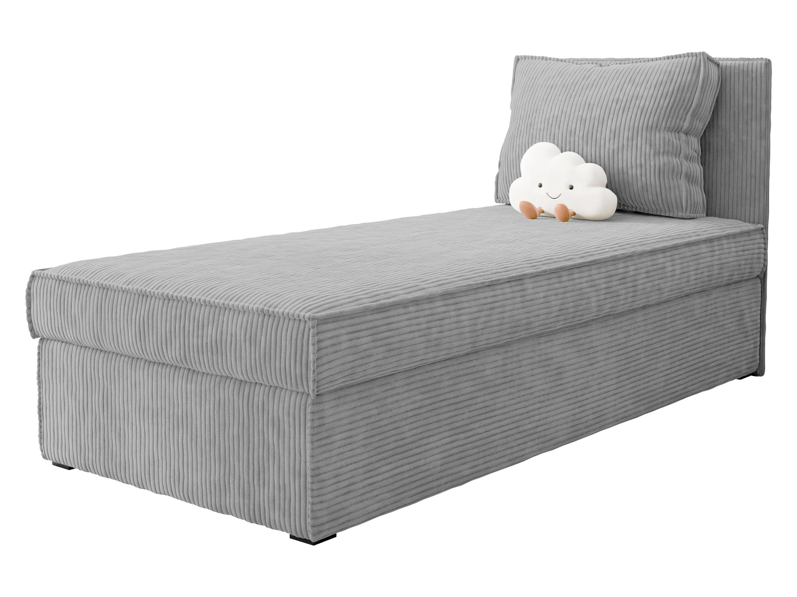BOXBETT Posi Cord - Hellgrau/Schwarz, Holzwerkstoff/Kunststoff (90/200cm) - MIRJAN24
