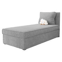 BOXBETT Posi Cord - Hellgrau/Schwarz, Holzwerkstoff/Kunststoff (90/200cm) - MIRJAN24