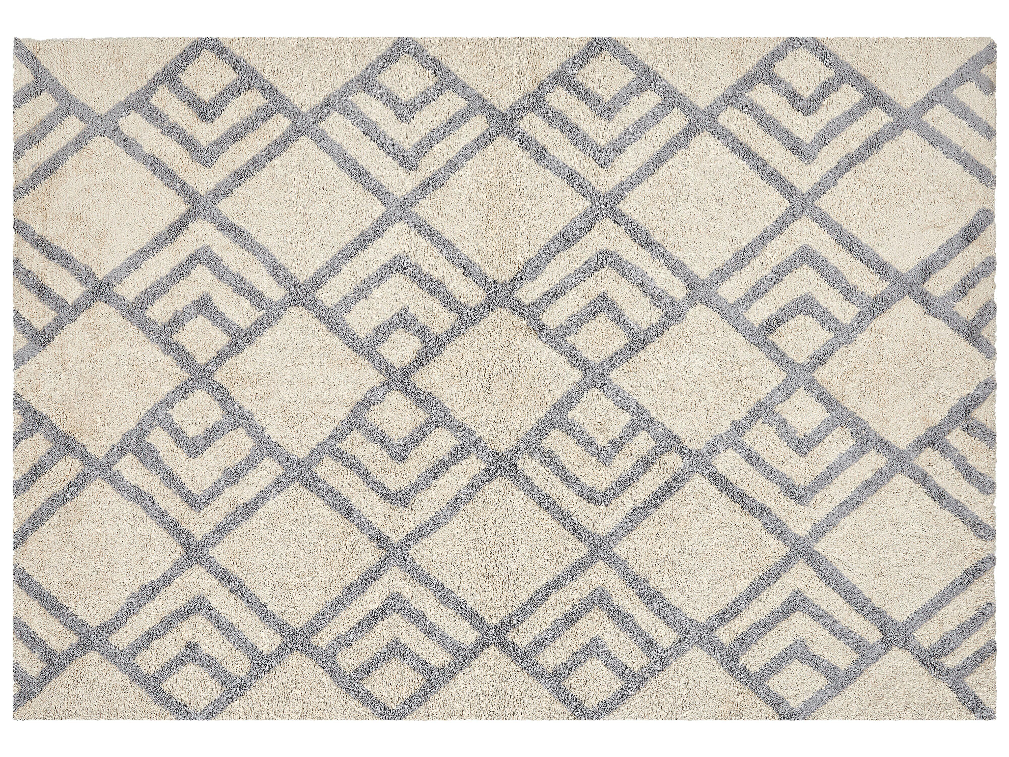 KURZFLOR-TEPPICH Nevsehir 230/160 cm - Beige, Textil (160/230cm) - Beliani