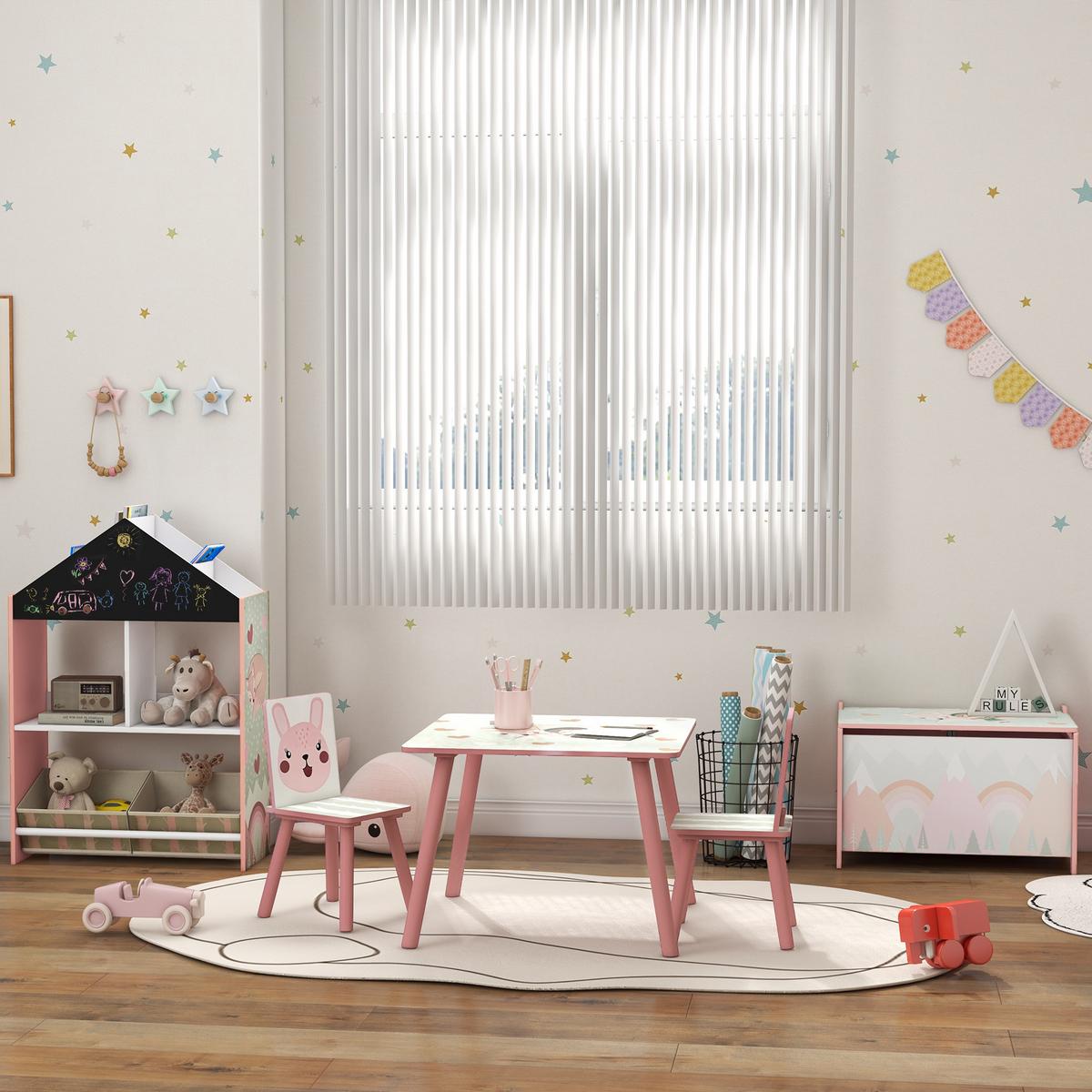 KINDERSITZGRUPPE MDF Kiefer Rosa - Hellrosa, Holzwerkstoff (60/44/60cm) - ZONEKIZ