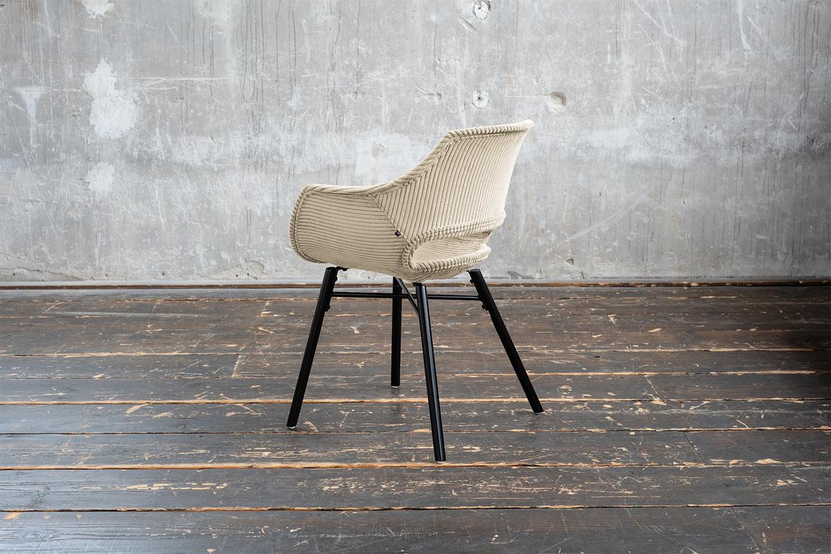 ESSZIMMERSTUHL ZAJA Cremeweiß Cord (1er-Set) - Creme, Textil (57/82/59cm) - KAWOLA