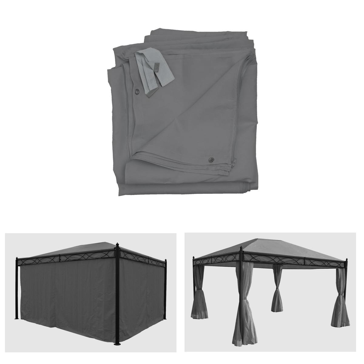 SEITENWAND PERGOLA CALPE Grau - Grau, Textil (330/210/1cm) - MCW