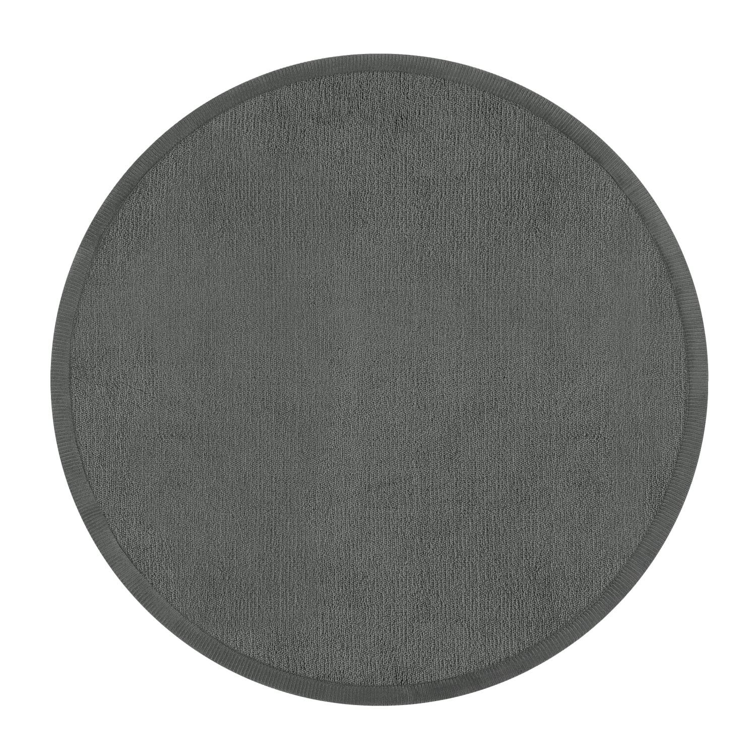 KURZFLORTEPPICH Waschbar, einfarbig, aus Polyester, Anthrazit, Ø 160 cm - Anthrazit, Textil (160/160cm) - KADIMA DESIGN
