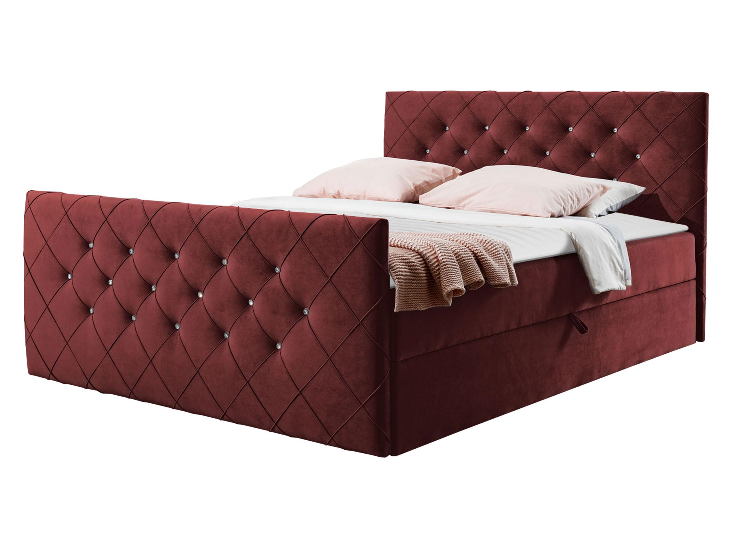 BOXBETT Malaga - H3 - Bordeaux, Holz (160/200cm) - MIRJAN24