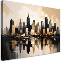 LEINWANDBILD Städte & Architektur 100x70cm - Beige, Textil (100/70cm) - Feeby