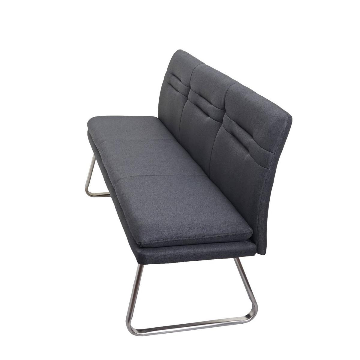 ESSZIMMER-SET Anthrazit 5er-Set - Anthrazit, Textil (180/90/60cm) - MCW