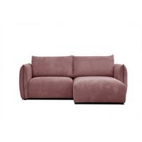 ECKSOFA TAUER 3-Sitzer, altrosa - Altrosa/Schwarz, Holzwerkstoff/Kunststoff (206/173cm) - Wozimo