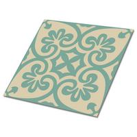 FLIESENAUFKLEBER 9 Stück 30x30 cm selbstklebend Orientalische Atmosphäre - Grün, Textil (30/1.6/30cm) - TULUP