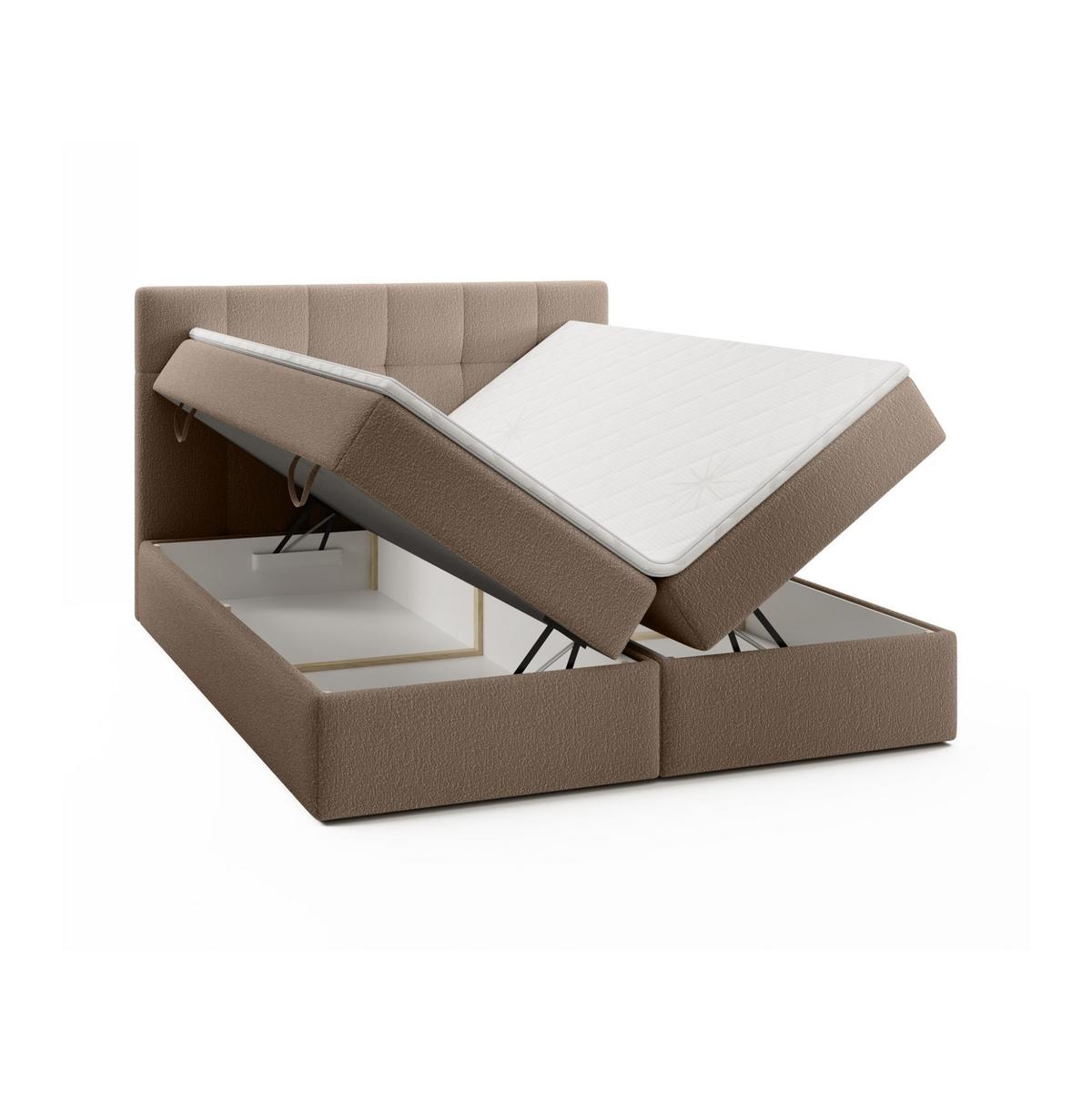 BOXBETT Arturo In Freya - Sandfarben, Holzwerkstoff/Textil (200/200cm) - Fun Möbel