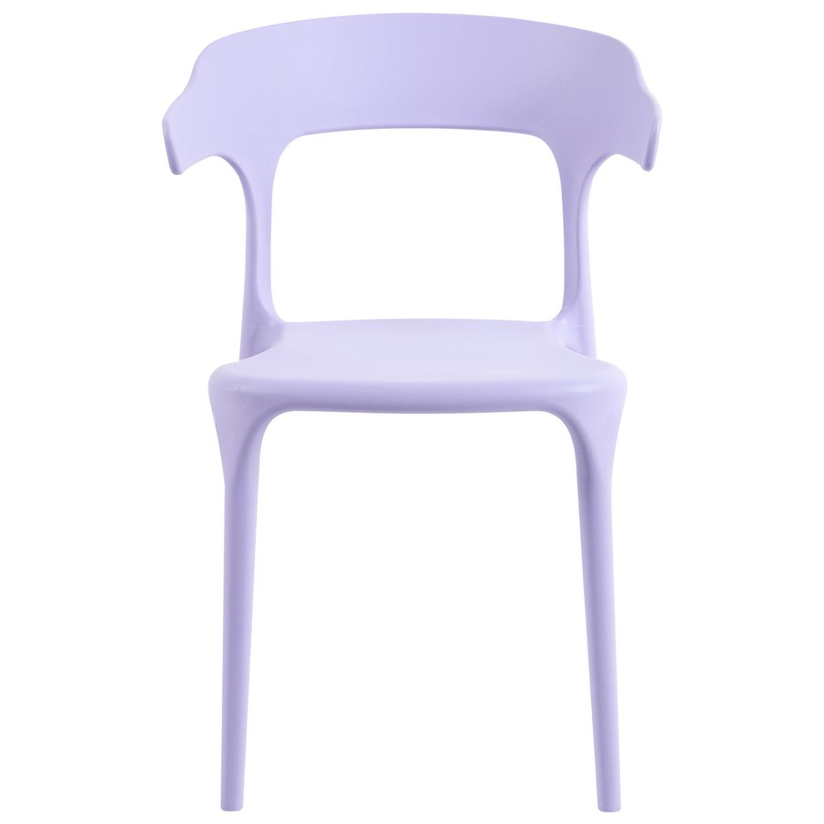 GARTENSTUHL 4er-Set Violett Gubbio - Violett, Kunststoff (50/76/49cm) - Beliani