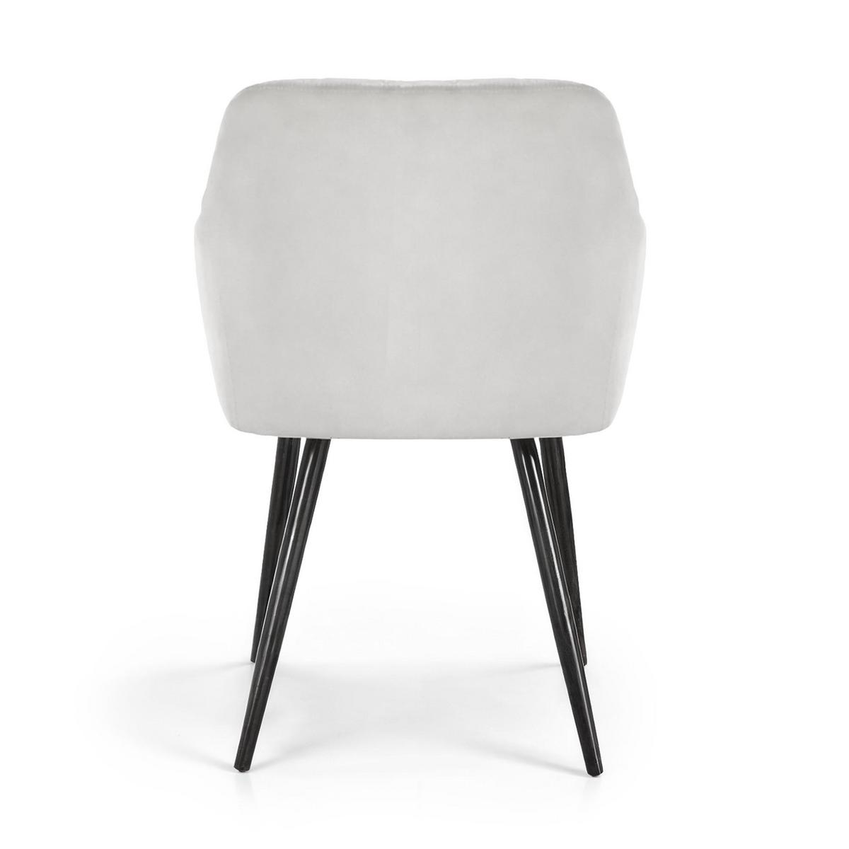 POLSTERSTUHL 6er Set, Metallbeine Grau, Schwarz 54,5/82/58 - Schwarz/Grau, Textil (55/82/52cm) - RAUMHIRSCH FURNITURE