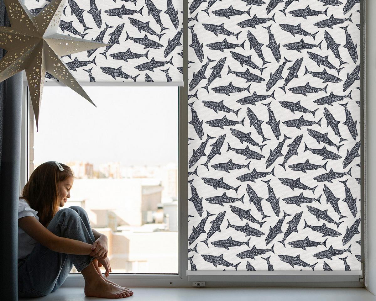 INNENROLLO - Fensterrollo - Rollo - 70x140 cm - Haie - Schwarz, Kunststoff (70/140/0.5cm) - TULUP