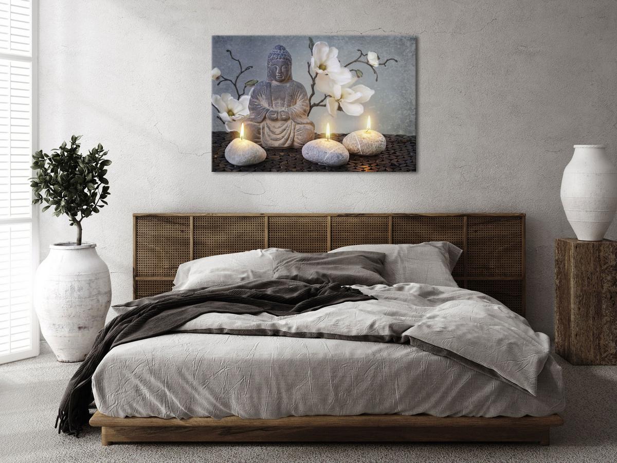 KUNSTDRUCK Grau 120/80 cm - Braun/Grau, Textil (120/80cm) - KUNSTLOFT