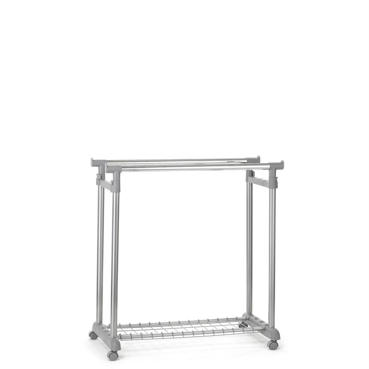 GARDEROBENWAGEN GROSSO chrom - Chromfarben, Metall (83/164/44cm) - IDIMEX