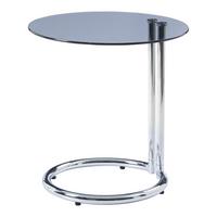 BEISTELLTISCH Ylivieska - Chromfarben/Grau, Glas/Metall (44.5/44.5/46cm) - [en.casa]