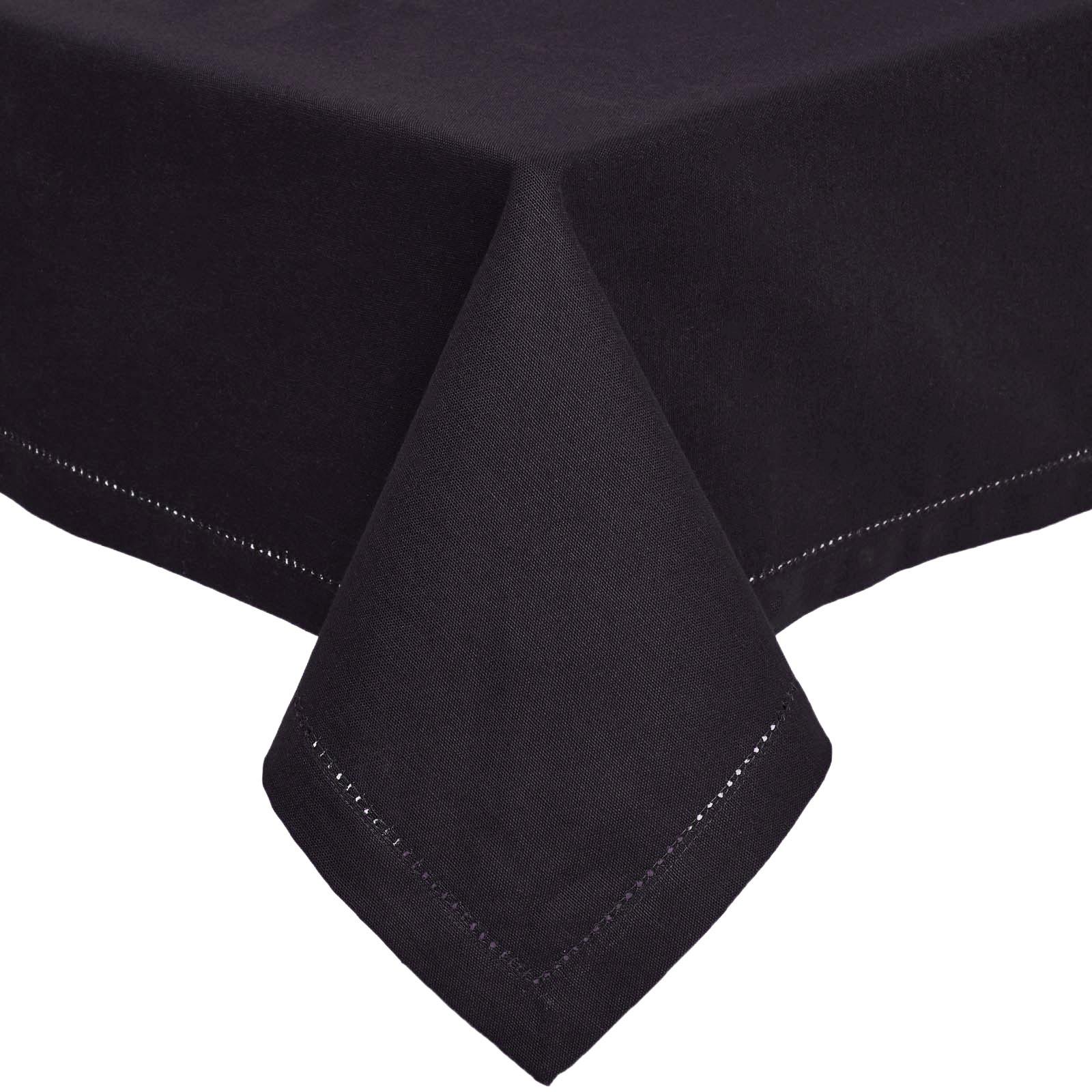 TISCHDECKE schwarz 137/137 cm, 100% Baumwolle - Schwarz, Textil (137/137cm) - Homescapes