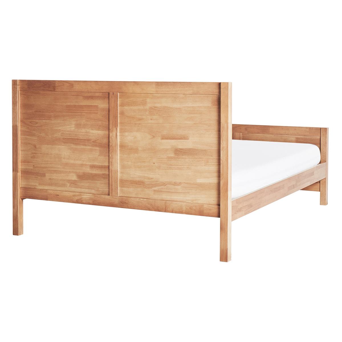 BETT mit Lattenrost 140x200 cm Heller Holzfarbton Champagnat - Hellbraun, Holz (140/200cm) - Beliani