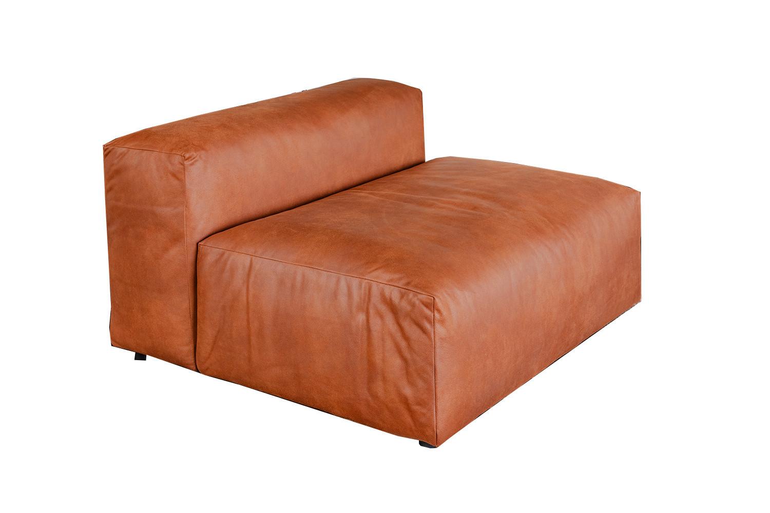 SESSEL MIA Braun Lederfaserstoff - Schwarz/Braun, Leder/Kunststoff (120/72/120cm) - KAWOLA